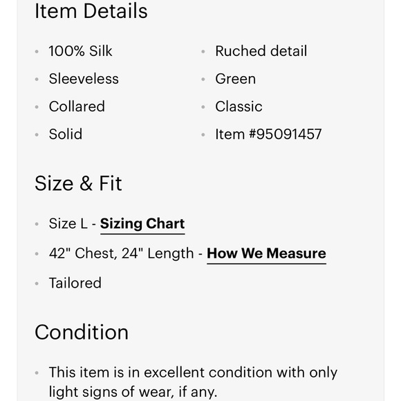 Vintage raw silk button tank - Picture 6 of 6